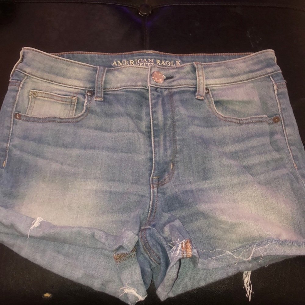 American eagle hi-rise shortie Jean shorts